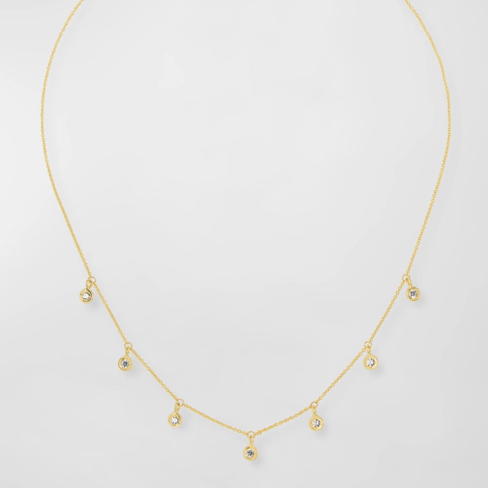Roberto Coin 18K Yellow Gold Seven-Station Diamond Necklace - Picture 15 of 15